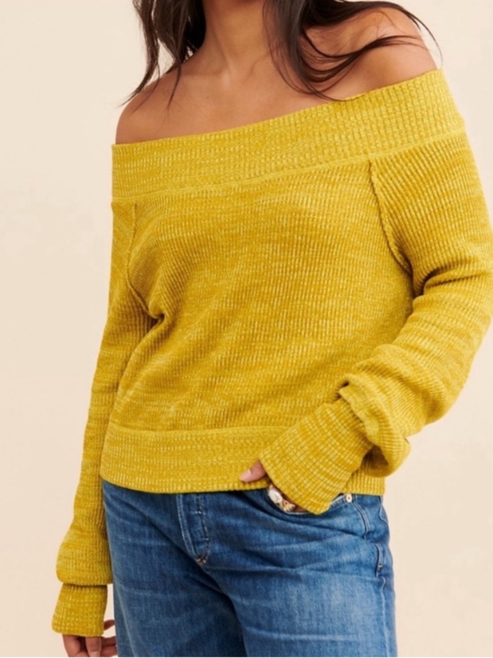 Free People Sugar Rush off shoulder sweater
